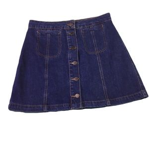 Topshop Moto denim skater style skirt Sz 30 waist